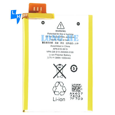 Код батареи GB-S10-265068-0100 A1421 1030mah 616-0619 Батарея для часов для iPod Touch 5