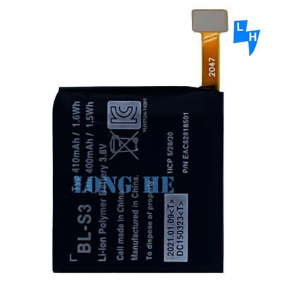 Двойная защита IC BL-S3 410mAh 1,6Wh Аккумулятор для умных часов LG G Watch R W110 W150