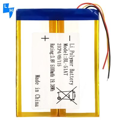 Аккумуляторы для мобильных телефонов BL-51AT для устройств Tecno H8 8H Dioipad 8 3.8V 5100mAh