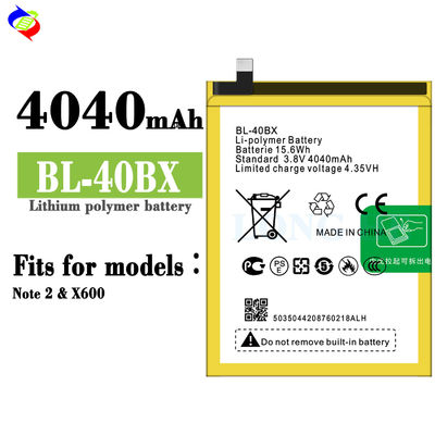 BL-40BX Замена батареи для Infinix Note 2 X600 3.8V 4040mAh Высокая производительность