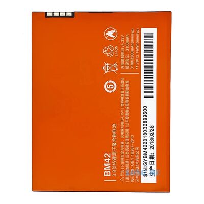 Redmi Note 2014712 BM42 Заменяемая батарея с двойной защитой IC и 3200mAh
