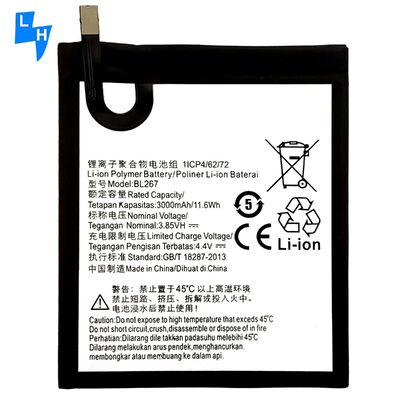 OEM 500PCS Double IC Protection 3000mAh литийная батарея для Lenovo K6 BL267